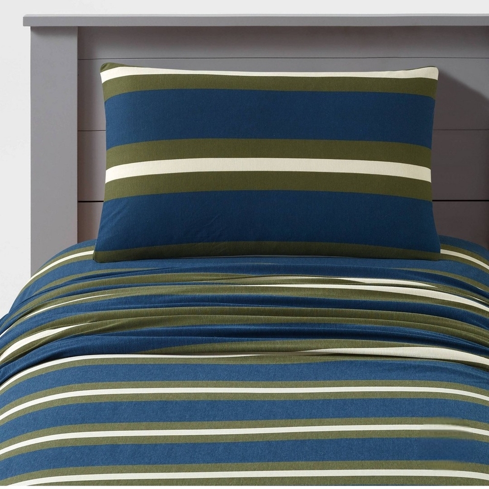 Makers Collective Teen Queen Rugby Stripe Jersey Sheet Set